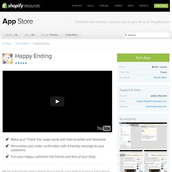 Happy Ending – Ecommerce Plugins for Online Stores - Shopify App Store