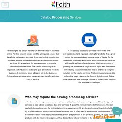 Ecommerce Catalog Processing Services