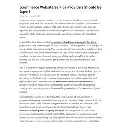 Ecommerce Website Service Providers Should Be Expert – Telegraph