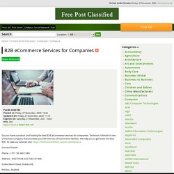 B2B eCommerce Services for Companies - United Arab Emirates , United Arab Emirates