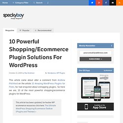 10 Powerful Shopping/Ecommerce Plugin Solutions For Wordpress ...