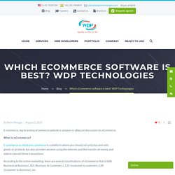 Which eCommerce software is best? WDP Technologies