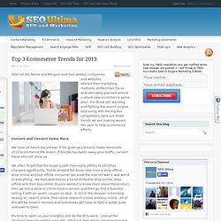 Top 3 Ecommerce Trends for 2013