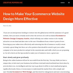 How to Make Your Ecommerce Website Design More Effective