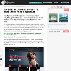 40+ Best Ecommerce Website Templates Free & Premium