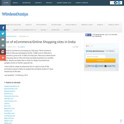 List of eCommerce/Online Shopping sites in India - WirelessDuniya