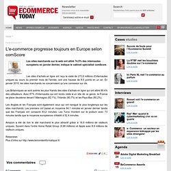 News L`e-commerce progresse toujours en Europe selon comScore