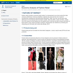 Economic Analyisis of Fashion Retail - Economic Analysis of Fashion Retail - Wiki.nus