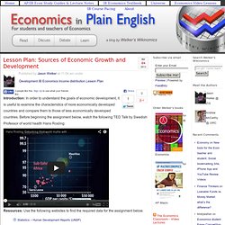 Lesson Plan: Sources of Economic Growth and Development