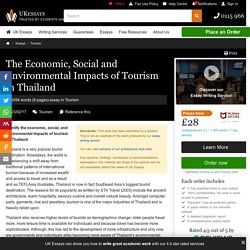 The Economic, Social and Environmental Impacts of Tourism in Thailand