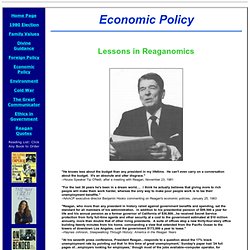 Economic Policy - The Reagan Years