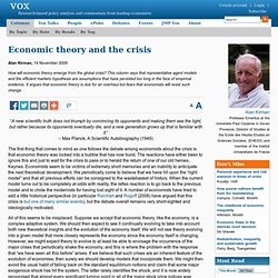 Economic theory and the crisis
