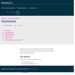 What can I do with an economics degree?
