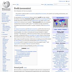Profit (economics)
