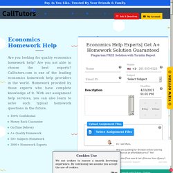 Help with Economic Homework