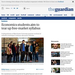Economics students aim to tear up free-market syllabus