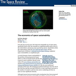 The economics of space sustainability (page 1)
