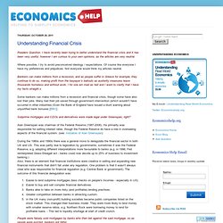 Economics Essays: Understanding Financial Crisis