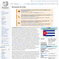 Économie de Cuba