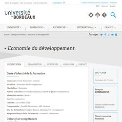 Economie du développement