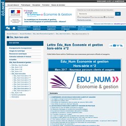 Lettre Édu_Num Économie et gestion hors-série n°2 — ÉcoGest (mars 2017)