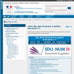 Lettre Édu_Num Économie et gestion hors-série n°7 — ÉcoGest