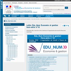 Lettre Édu_Num Économie et gestion hors-série n°10 — ÉcoGest