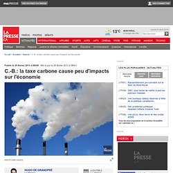 C.-B.: la taxe carbone cause peu d'impacts sur l'économie