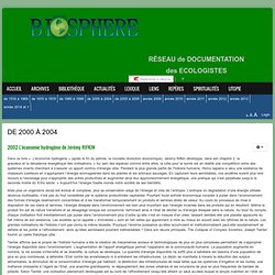 2002 L’économie hydrogène de Jérémy RIFKIN