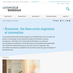 Économie : les liens entre migration et innovation