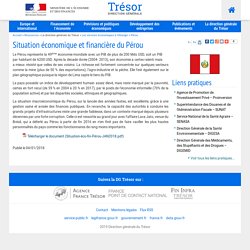 Situation économique et financière du Pérou