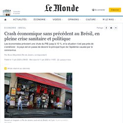 Crash économique sans précédent au Brésil, en pleine crise sanitaire et politique