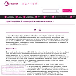 Quels impacts économiques du réchauffement ?
