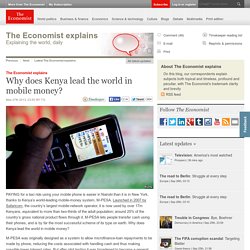 The Economist explains: Why does Kenya lead the world in mobile money?