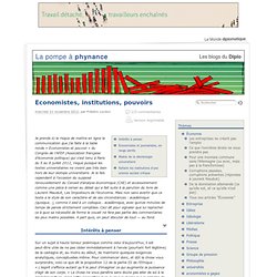 Economistes, institutions, pouvoirs