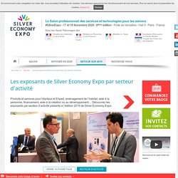 Silver Economy Expo : nos exposants par secteur d'activité