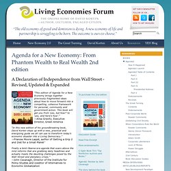 Agenda for a New Economy: From Phantom Wealth to Real Wealth 2nd edition
