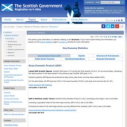 Scot Gov Economy Statistics