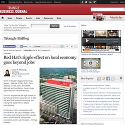Red Hat's ripple effect on local economy goes beyond jobs - Triangle Business Journal