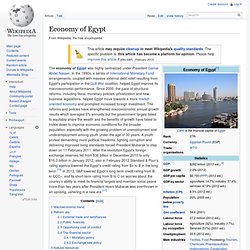 Economy of Egypt