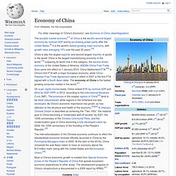 Economy of the People's Republic of China