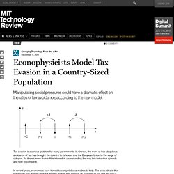 Econophysicists Model Tax Evasion in a Country-Sized Population 