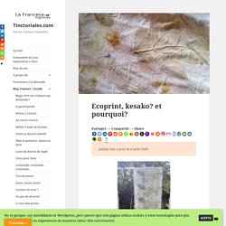 Ecoprint, kesako? et pourquoi? - Tinctoriales.com