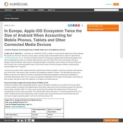 In Europe, Apple iOS Ecosystem Twice the Size of Android When Accounting for Mobile Phones, Tablets and Other Connected Media Devices