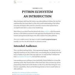 Python Ecosystem – An Introduction · mirnazim.org