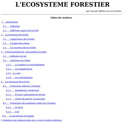 ECOSYSTEME FORESTIER