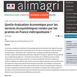 Quelle évaluation économique pour les services écosystémiques rendus par les prairies en France métropolitaine ?