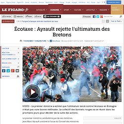 Écotaxe : Ayrault rejette l'ultimatum des Bretons