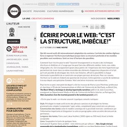 Ecrire pr le Web