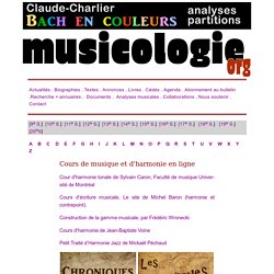 Cours d'écriture et d'harmonie musicales